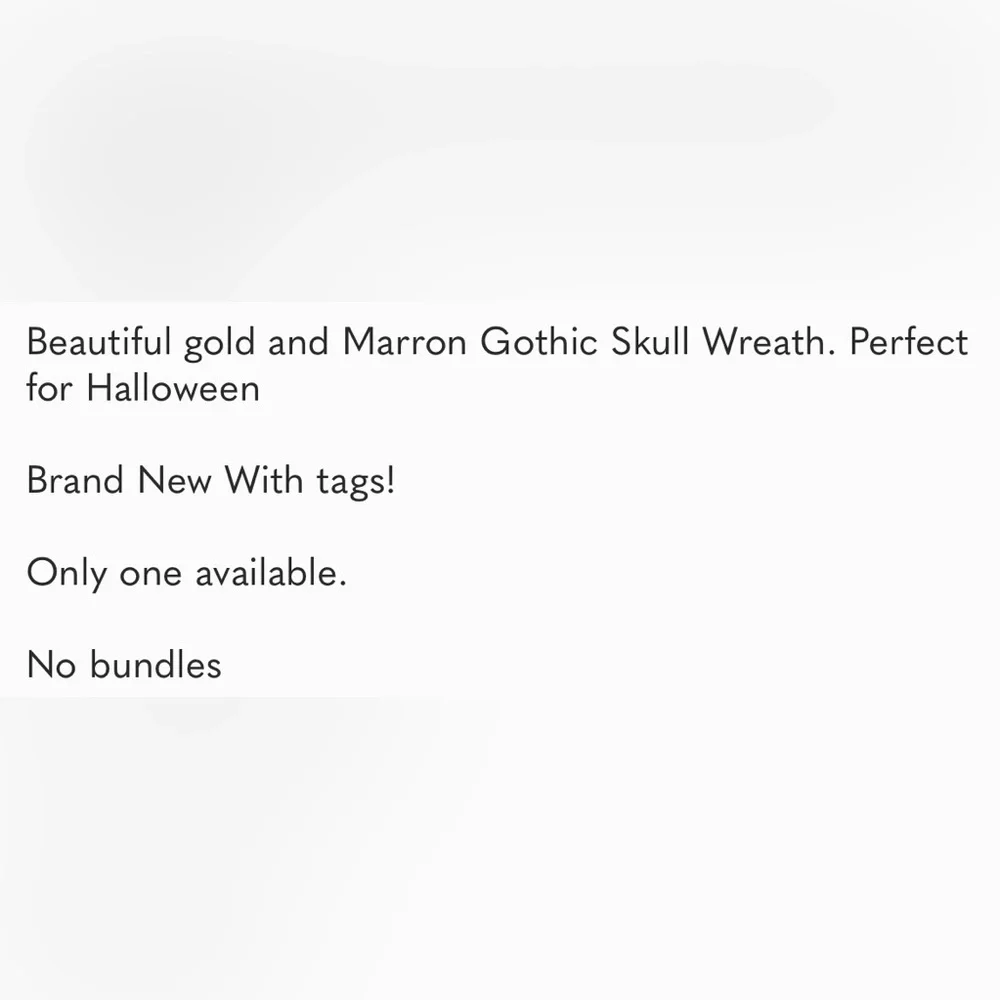 NWT Gothic Wreath